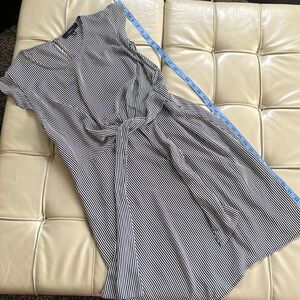 Eclair navy & white striped mini dress size L